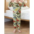 thumbnail image 2 of WIBACKER 2-8Y Kids and Toddler Boys Long Sleeve Pajamas 2 Piece Pjs Set 100% Cotton Sleepwear Dinosaur Jammies, 2 of 6