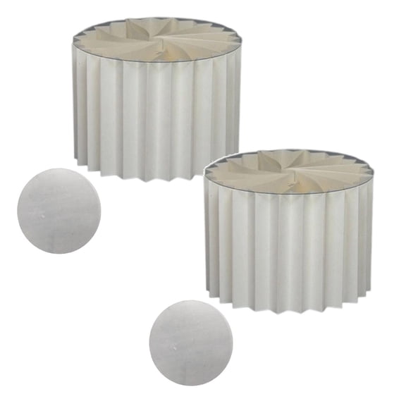 2Pcs Roman Column Pedestal Foldable Cardboard Cylinder Stands,Paper Display Stands,Strong Load Bearing Capacity,For Catering Jewelry Wedding,Party Banquet Decor White