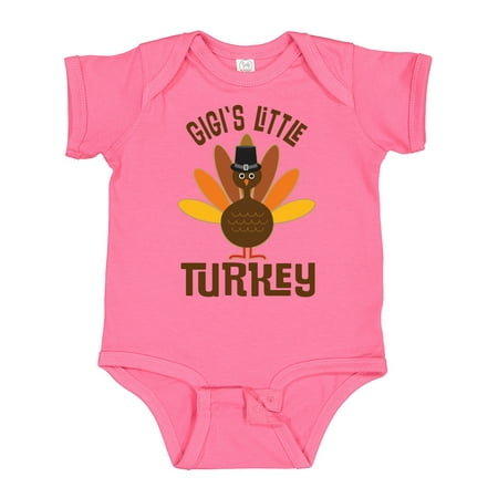 

Inktastic Thanksgiving Gigi Little Turkey Gift Baby Boy or Baby Girl Bodysuit