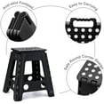 thumbnail image 6 of Acko Black 18 Inches Non Slip Folding Step Stool for Kids and Adults with Handle，Kitchen Garden Bathroom Stepping Stool, 6 of 8