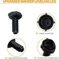 thumbnail image 3 of Update DC61-01722B Leveling Leg Replacement Parts for Samsung Washer Adjustable Leg Pedestal Feet WA50R5400AV/US WA50R5200AW/US Samsung Washer Feet Rubber Pad Washing Machine Leveler Leg Bottom Foot, 3 of 6