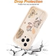 thumbnail image 3 of Compatible with iPhone 12 Pro Max Case, Cute Morandi Floral Flower Pattern Soft Silicone Gel Rubber Case, Edge Lips Strengthen Shockproof Cover for Girly Women - Beige White, 3 of 11