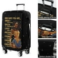 thumbnail image 5 of African American Black Girl Luggage Protective Cover Pink and Black Beach Paris Eiffel Tower Suitcase Cover Fit 22-24 Inch Luggage, 5 of 6
