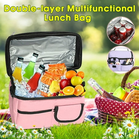 Oxford Fabric Thermal Cooler Waterproof Insulated Portable Picnic Travel Lunch Ice Food Bag Family Camping