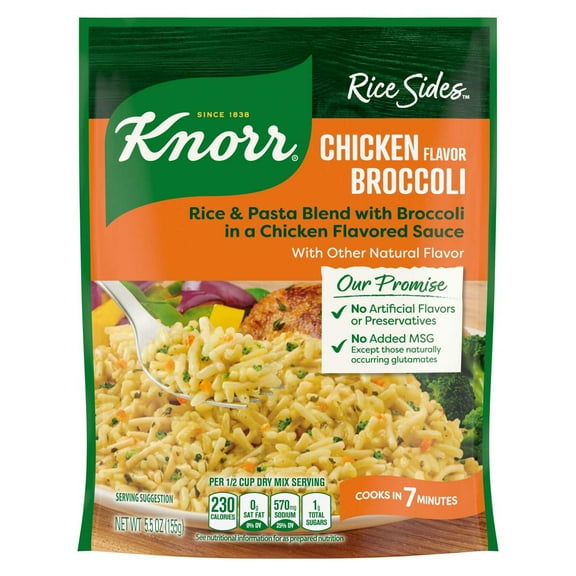 Knorr Rice Sides Chicken Broccoli with Long Grain Rice and Vermicelli Pasta - 5.5 oz
