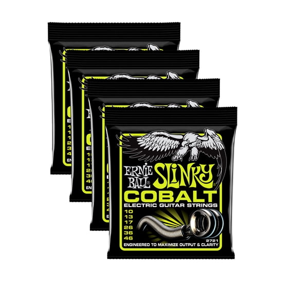 4 PACK Ernie Ball Cobalt P02721 Regular Slinky Electric Guitar Strings