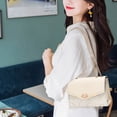 thumbnail image 4 of Mujeres Messenger Bolsa Lentejuelas Moda Single Hombro PU Cadena Cadena Correa Bolso Móvil Teléfono Móvil Flip Bolsas Bolsas Bolsos Beige Tipo 1 Advancent AP008901-01, 4 of 7