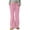 Pink, variant on Inleife Women's Solid Wide Leg Sweatpants Drawstring Elastic Waisted Pants Casual Trousers with Pockets