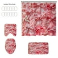 thumbnail image 2 of Lunxisen 2 Pcs Valentines Shower Curtain Sets for Bathroom Decor Cute Bathroom Accessories Knot Aesthetic Shower Curtain Sets with Towels Carpet Bath Mat Toilet Rugs, 2 of 8