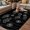 Black, variant on Blue Dandelion Outdoor Rug for Patio/Deck/Porch, Non-Slip Large Area Rug 3 x 5 Ft, Spring Modern Minimalist Country Flower Indoor Outdoor Rugs Washable Area Rugs, Reversible Camping Rug Carpet Runner