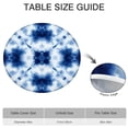 thumbnail image 6 of Blue White Tie Dye Mandala Pattern Round Fitted Tablecloth with Elastic Edge,Dining Table Cover Waterproof,Outdoor Round Tablecloth for Camping,Dining,Indoor and Outdoor, 6 of 7