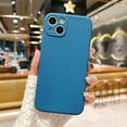 thumbnail image 3 of Phone Case for iPhone 13 Mini 5.4 inches, Frosted TPU Solid Color  Edges Precise Camera Protection Shockproof Phone Covers for Women Men Boy Girls (Deep Blue), 3 of 10
