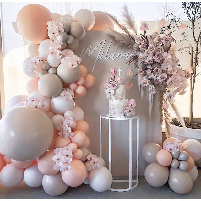 105 piezas de globos de guirnalda oscura, kit de arco de globos de 5, 10 y 18 pulgadas para decoraciones de niños para fiestas de cumpleaños, graduación, decoración de bodas