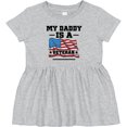 thumbnail image 3 of Inktastic My Daddy is a Veteran Girls Baby Dress, 3 of 5