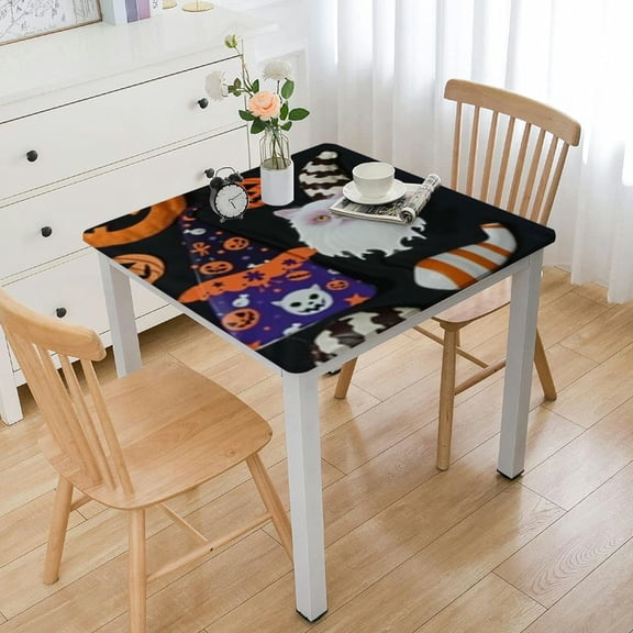 HAOXIT Halloween Tablecloth Rectangle, Durable Table Cover for Kitchen Dining Room, Tablecloth for Party Dinner 36*36