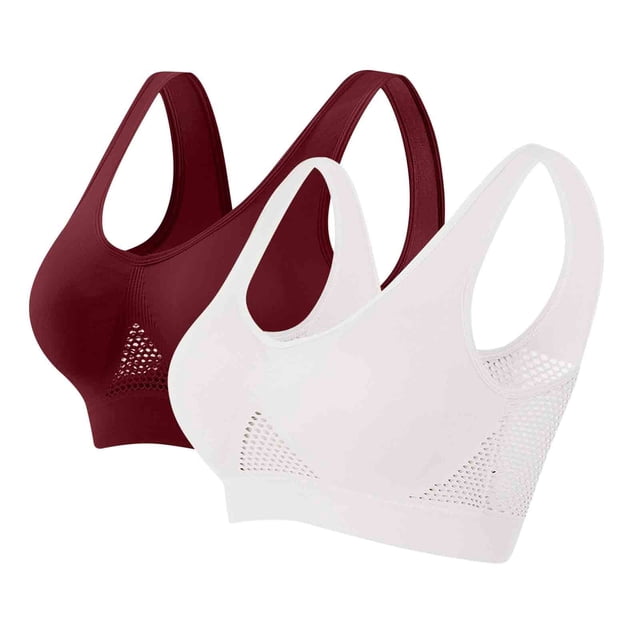Brassière de Sport pour Femmes Sans Coutures Sans Armatures, Brassière de Yoga avec Coussinets Amovibles, Mélange Respirant Nylon-Polyester, Encolure Ronde, Longueur Régulière, pour Tenue Décontractée d'Été