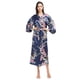 thumbnail image 4 of Kimono de satén de seda para mujer, bata larga para dormir, bata de baño con estampado de pavo real Floral para fiesta, boda, dama de honor, 4 of 4