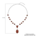 thumbnail image 4 of Red Jasper  Mix Silvertone Necklace for Women Jewelry for Women Size 18-20" Ct 57.4 Birthday Christmas Gifts, 4 of 6