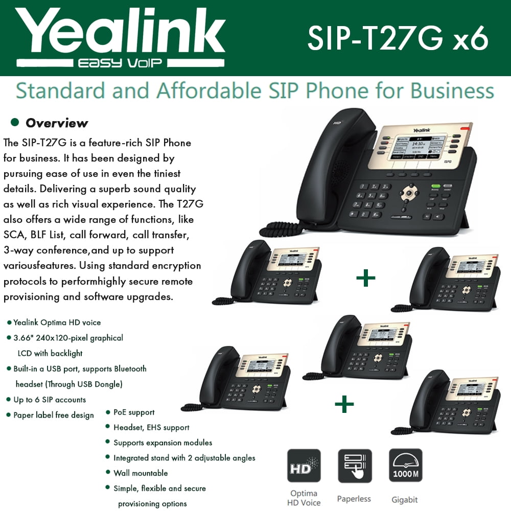 Yealink SIP-T27G Enterprise HD VoIP Phone 
