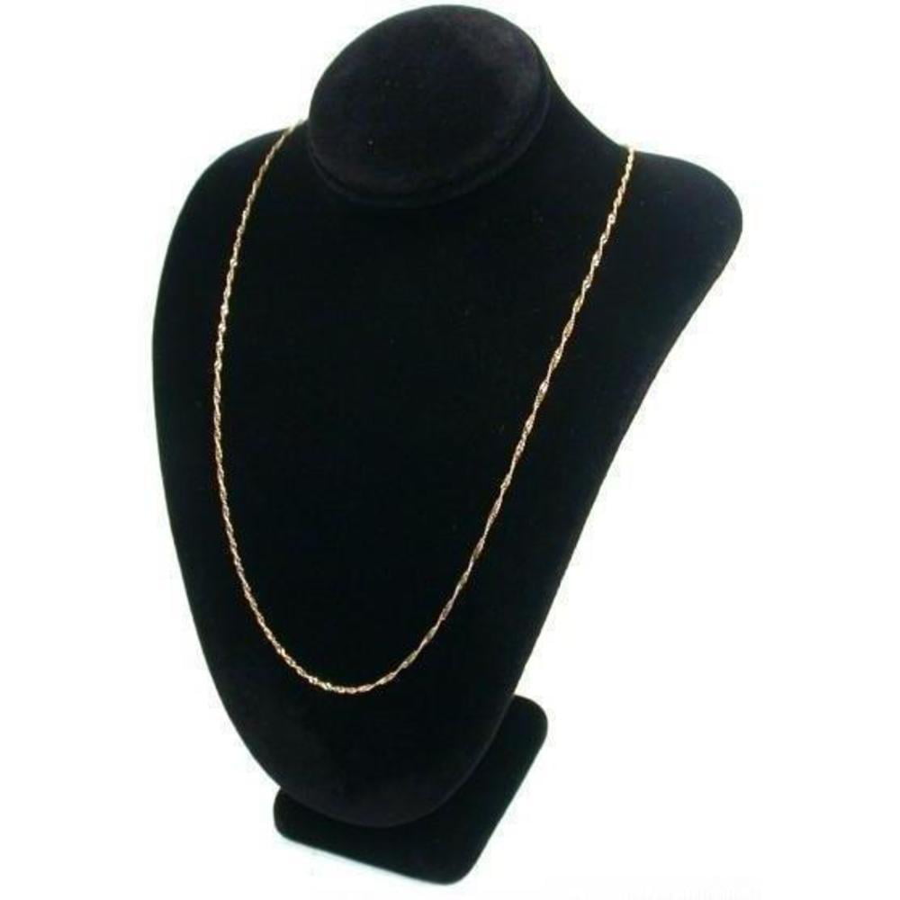 Black Velvet Necklace Pendant Bust Jewelry Display Chain Showcase ...