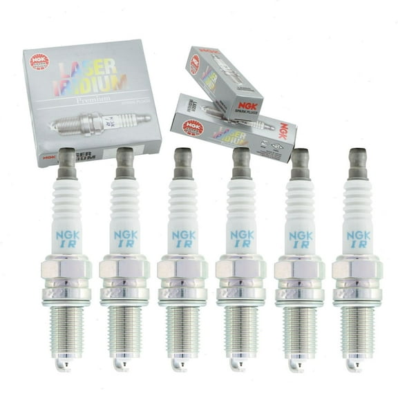 6 pc NGK 4347 Laser Iridium Spark Plugs for Ignition Wire Secondary