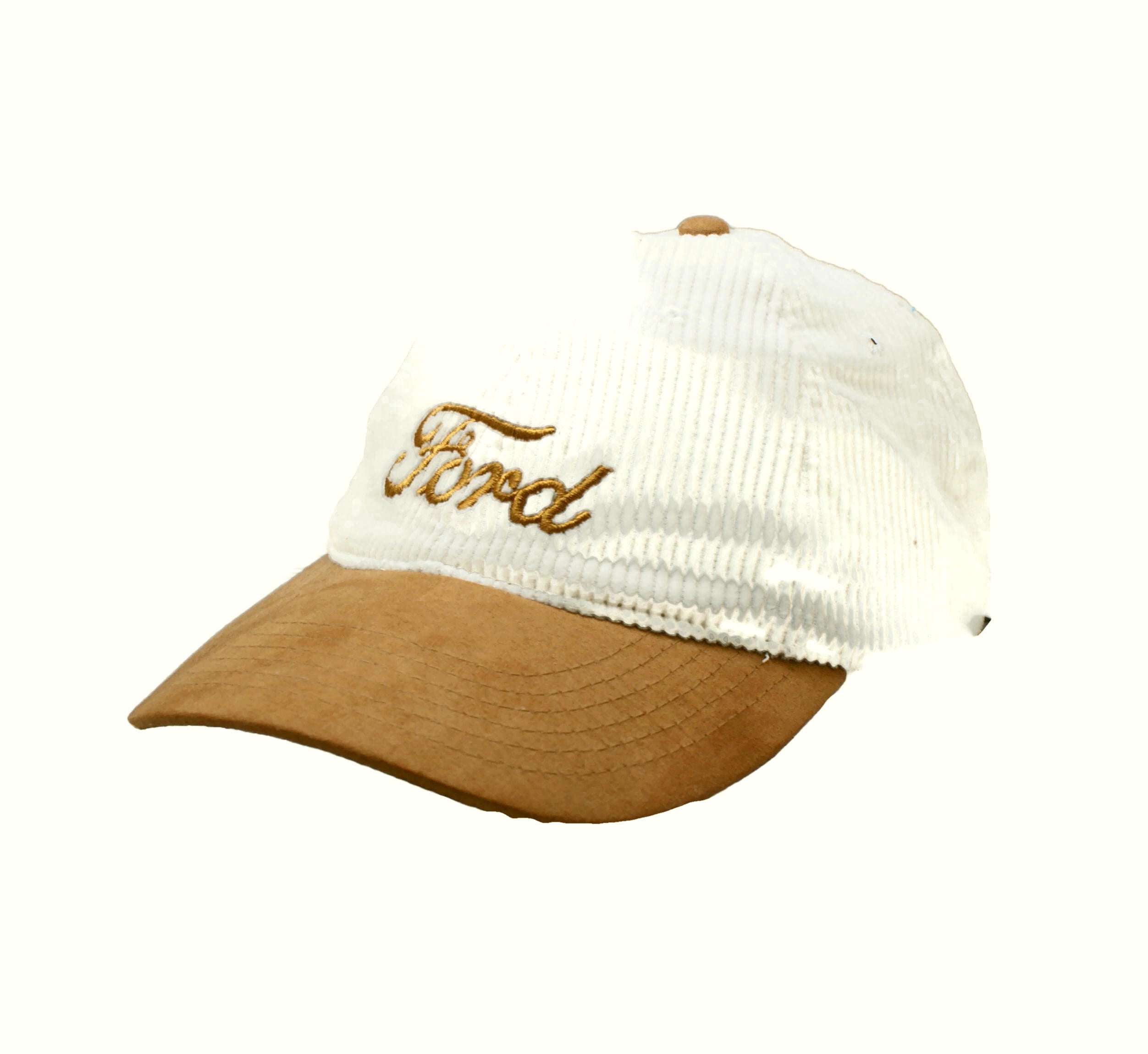 Hat - Ford Embroidered Corduroy / Faux Suede Low Profile Adjustable Cap