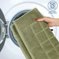thumbnail image 4 of Superior Nora Cotton Absorbent Thick Terry Bathmat Set of 2, Forest Green, 4 of 10