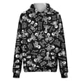 thumbnail image 5 of Sudadera con capucha y cuello redondo de manga larga con estampado de Halloween para mujer Fridja  bvmnju4905, 5 of 5