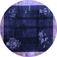 thumbnail image 1 of Ahgly Company Indoor Round Oriental Blue Asian Inspired Area Rugs, 7' Round, 1 of 4