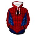 thumbnail image 2 of Hero Hoodies Pullover Spider Pattern Sweatshirts Superhero Long Sleeve Shirts with Pocket Casual Tops for Winter Deep Red M, 2 of 4