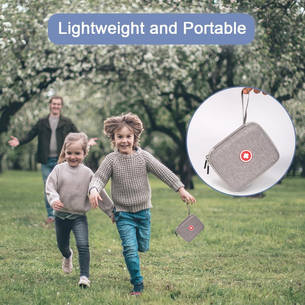 Portable Nebulizer Carrying Case - Travel Medical Bag for Inhaler, Pills & Supplies - Compact & Hard E
