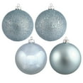 thumbnail image 2 of Vickerman 6" Baby Blue 4-Finish Ball Ornament Assortment, 4 per Box, 2 of 2