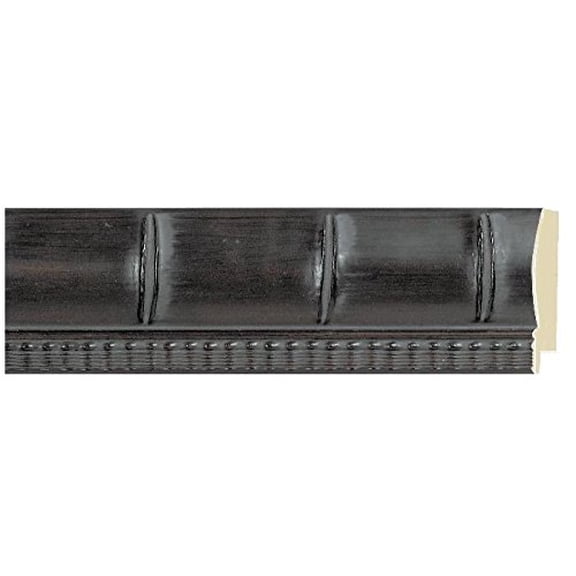 Picture Frame Moulding (Wood) 18Ft Bundle - Bamboo Black Finish - 2.75" Width - 5/8" Rabbet Depth