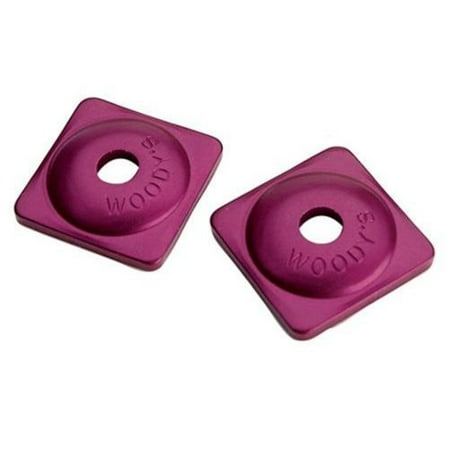 - Woodys ASW-3735 Aluminum Square Support Plates - Purple - 7mm - 24 Pack
