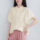 thumbnail image 5 of Camisas de Manga Corta para las Mujeres Casual, Botón de Cuello en V de la Moda de Verano, Top Suelto/Camisa Casual, 5 of 8