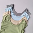 thumbnail image 2 of Camiseta deportiva ajustada con cuello redondo grande para mujer, traje de Yoga desnudo fino de manga corta para entrenamiento de carrera y Yoga, 2 of 6