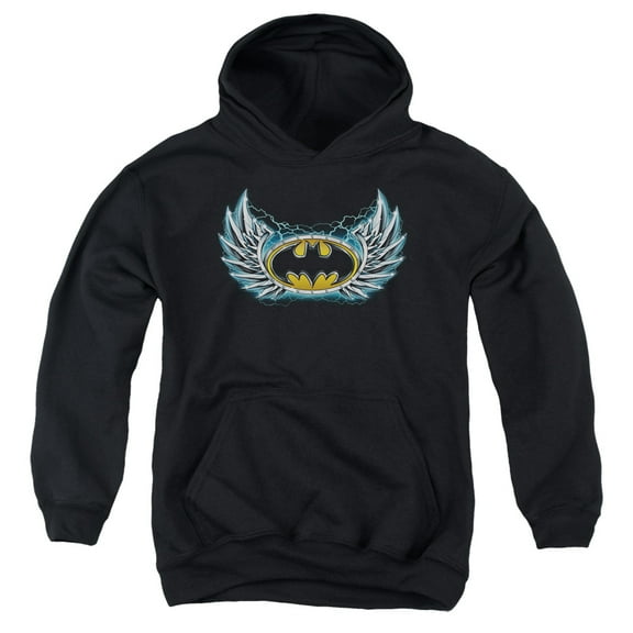 Batman - Steel Wings Logo - Youth Hooded Sweatshirt - Large