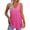 Hot Pink, variant on LADIGASU Flowy Peplum For Women Dressy Sleeveless V Neck Tank