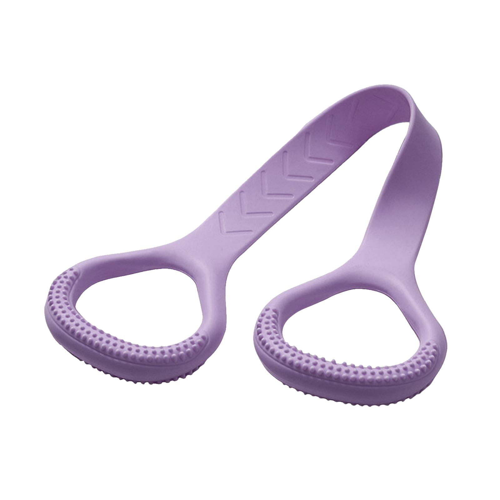 Fzaqwen 8 Figure Fitness Resistance Band Elastic Rope, Portable Foot Leg Hand Stretcher, Violet