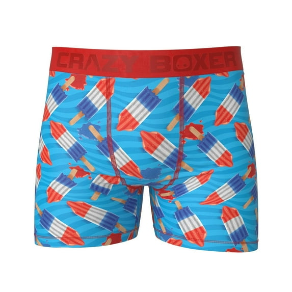Bomb Pop Red White and Blue Boxer Briefs-Medium