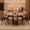 Walnut, variant on 4-Person Folding Dining Table Set with 4 Folding Chairs, Drop Leaf Table with Swivel Wheels, Hideaway Space-Saving Design for Small Spaces, Kitchen, Dining Room-Walnut