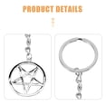 thumbnail image 4 of Pentáculo de 2 piezas Pentacle Camiseta de cinco puntas Caqueta de llave de bricolaje Bolsa colgante de colgantes Pentagram Keyring, 4 of 6
