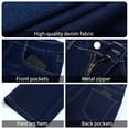 thumbnail image 4 of GINGTTO Men's Dark Wash Relaxed Straight Leg Jeans - Stretch Denim Pants for Casual & Daily Wear, 4 of 9