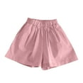 thumbnail image 2 of NAISIBABY Girls Shorts, Loose Pleated Wide Leg Elastic Waist Summer Causal Shorts Pink 1T, 2 of 7