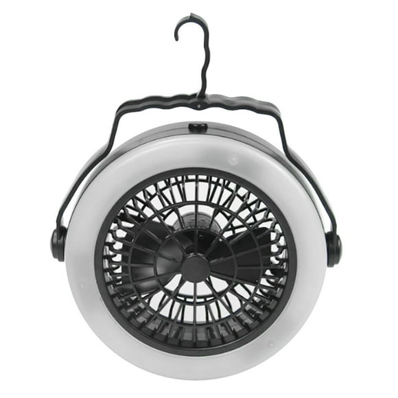 Hxlamzoo Tent Fan LED Light Camping Gear Outdoor Hiking Equipment Portable Lamp with Hook, Ultra Thin Size, Built-in Hook, Three Kinds Of Modes, Anti-glare Lamp Design