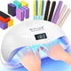 thumbnail image 1 of OVLUX Lámpara de uñas LED UV de 180 W, máquina secadora de uñas profesional, la mejor lámpara de uñas LED UV de gel para esmaltes a base de gel de uñas y uñas de los pies - Luz de curado de uñas con 5, 1 of 5