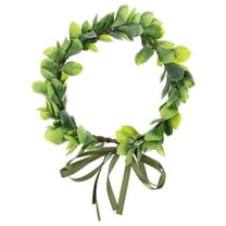 Masteelf Faux Green Leaves Wreath Wedding Headdress Bride Simulated Wreath Headwear