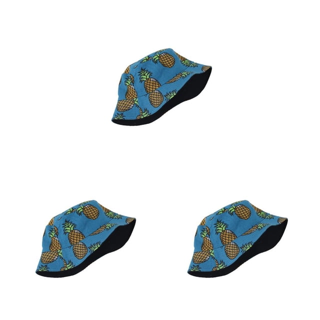 Minnieouse Sombrero de cubo Sombreros para adultos Sombrilla Sombreros de pescador Piña azul Type1 NO1