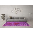 thumbnail image 3 of Ahgly Company Indoor Round Persian Purple Traditional Area Rugs, 3' Round, 3 of 4