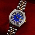 thumbnail image 2 of Pre-Owned Rolex Datejust 26MM 6917 Blue Diamond Dial Diamond Bezel Two Tone Yellow Gold Jubilee Bracelet 1.05ct, 2 of 8